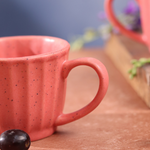 Ceramic drinkware tea cup pink