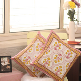 Pink Jharokha Cushion Cover