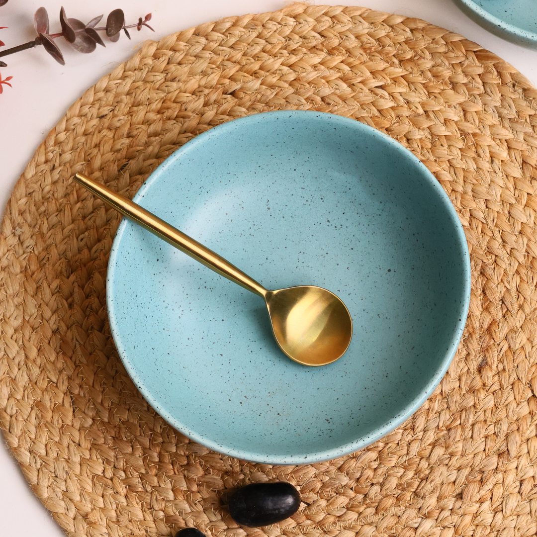 Handmade Ceramic Teal Curry Bowl