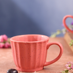 Pink ceramic tea cup 