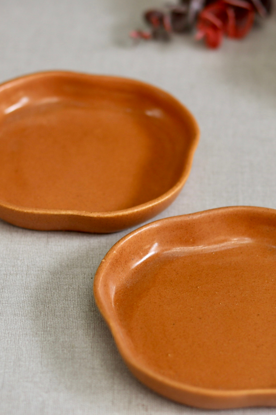Rust Handmade Dessert Plate