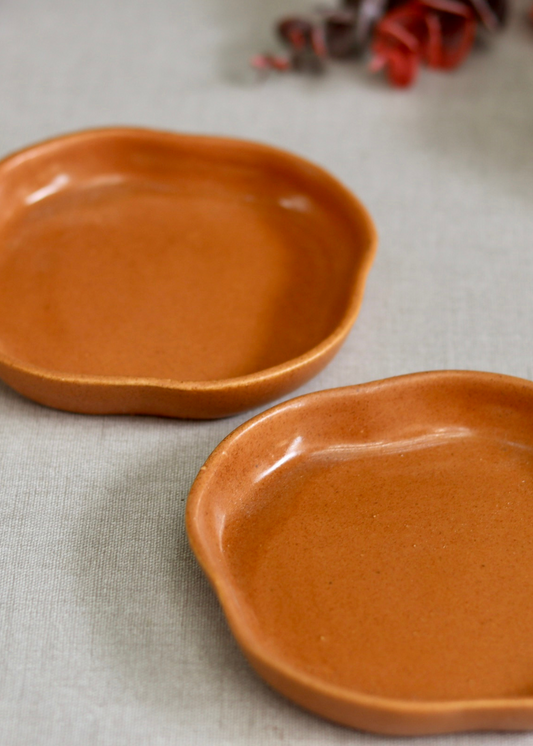 Rust Handmade Dessert Plate