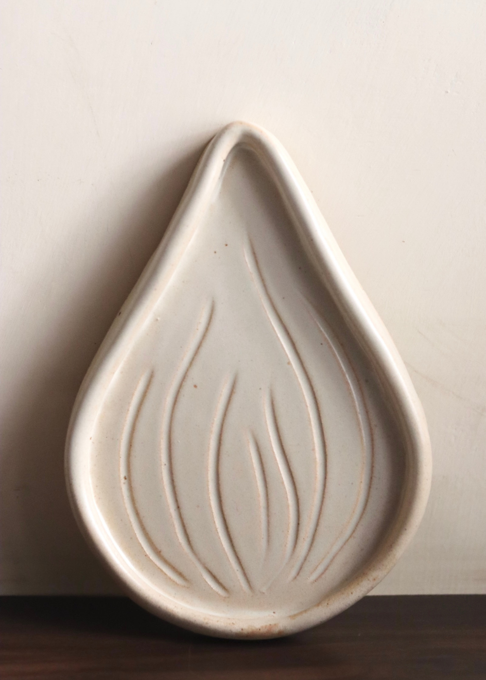 Handmade ceramic plate white 
