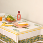 Yellow & Green Indie Block Print Table Cloth
