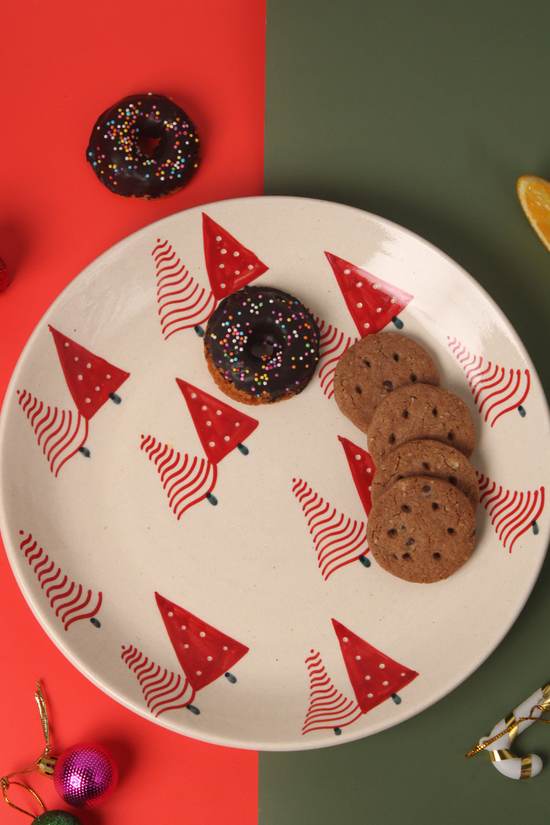 Red Christmas Tree - Dinner Plate