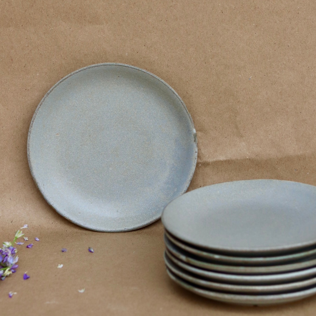 Earthy quarter plates ceramic