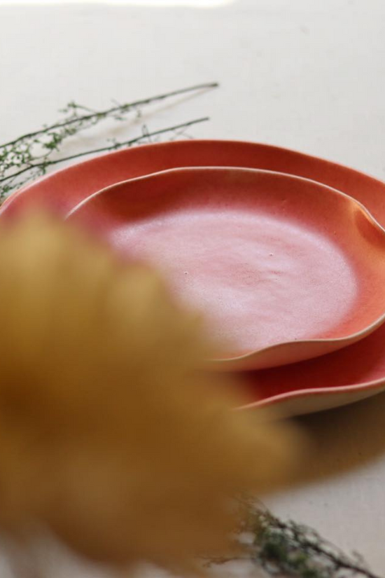 Pink Peony Snack Plates
