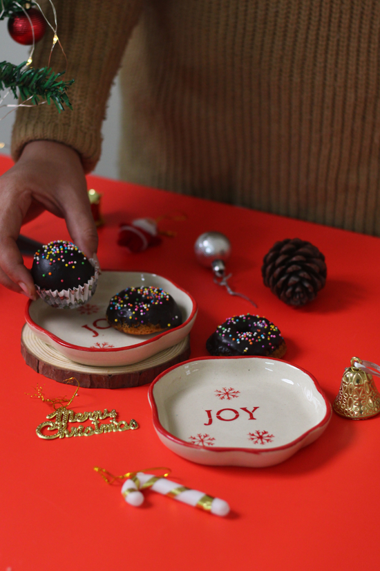 Joy handmade ceramic dessert plates