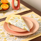 Yellow Bail Block Print Table Mat & Napkin