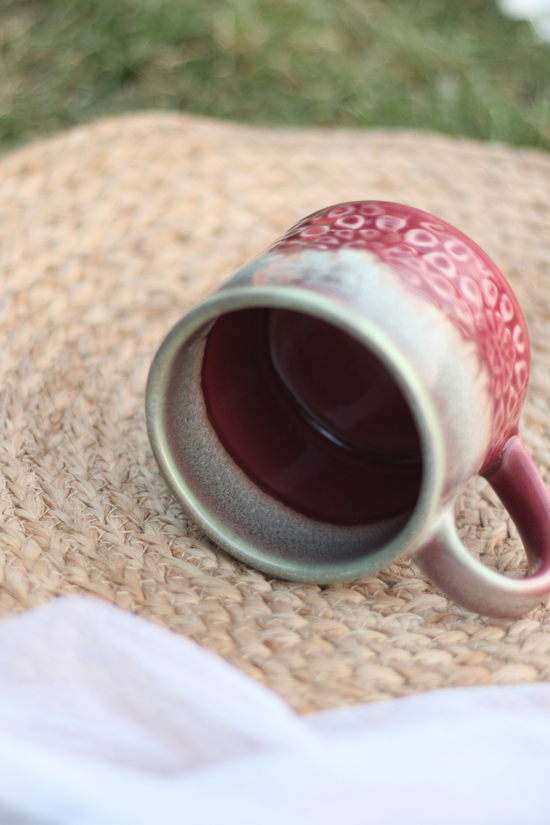 Coffee mug on surface 