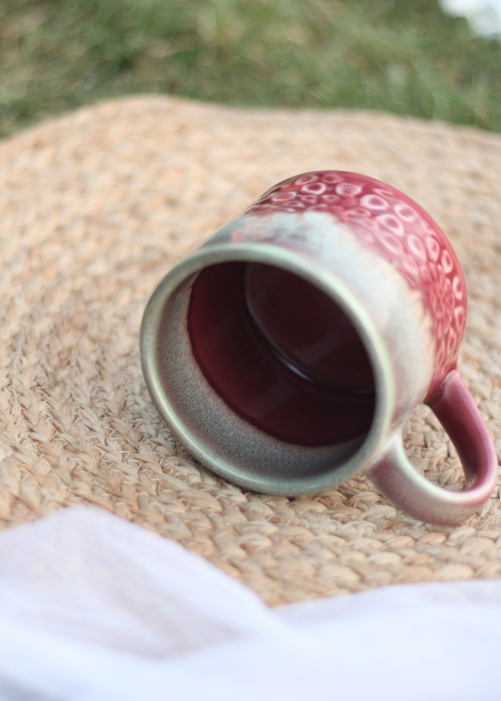 Red Engraved Coffee Mug