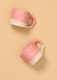 Pink handmoulded mugs 