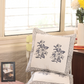 Blue And Grey Motif Cushion Cover