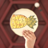 Ceramic plate pineapple designed in hand