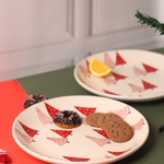 Dinner Plate - Red Christmas Tree
