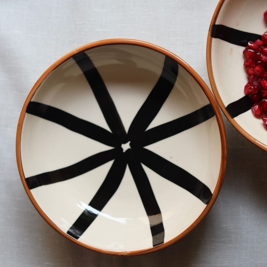 Handmade ceramic wheel smoothie bowls 