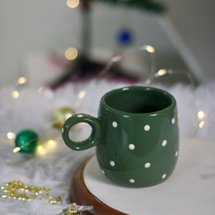 Christmas cuddle mug green and white