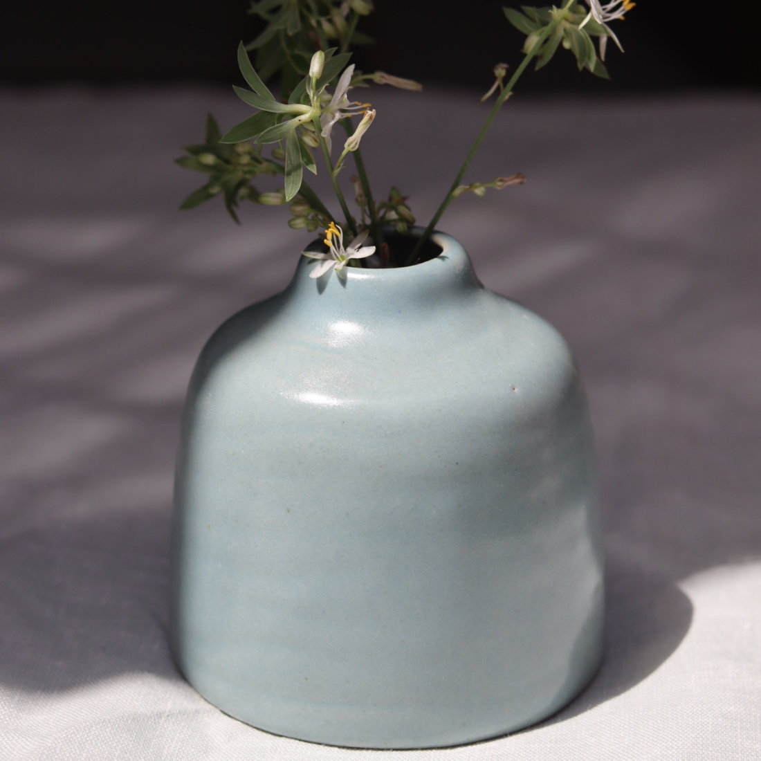 Ceramic grey bud vase