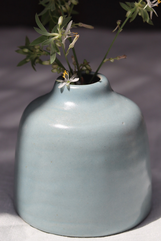 Ceramic grey bud vase