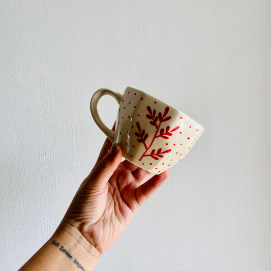 Red Fall Leaf Mug