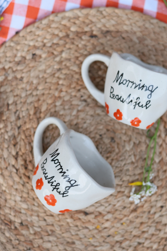 Handmade ceramic coffee mug