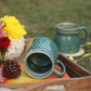 Teal Green Leaf Coffee Mug