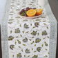 Blue & Green Paisleys Block Print Table Runner