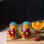 Yellow Floral Salt & Pepper Shakers