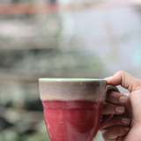 Rosy Pink Coffee Mug In Hand