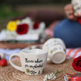 Coffee mug with rose
