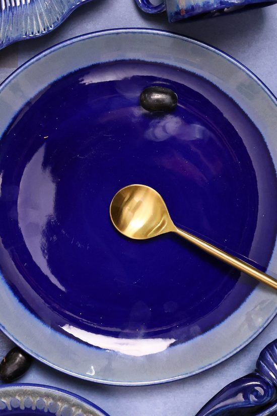 Handmade ceramic quarter plate 
