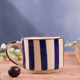 Blue striped tea cup 