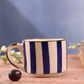 Blue Striped Chai Cup