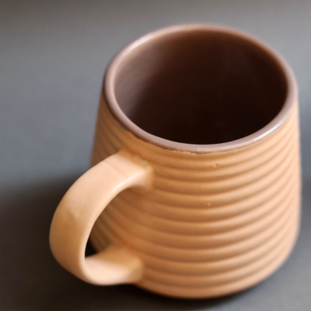 Peach & Grey Coffee Mug