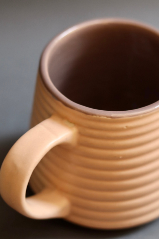 Peach & Grey Coffee Mug