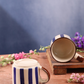 Blue Striped Chai Cup