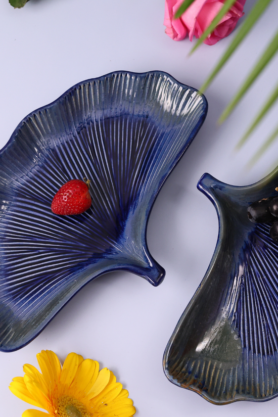 Royal Blue Peacock Platter