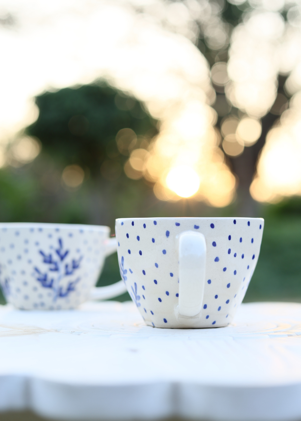 Blue Fall Leaf Mug