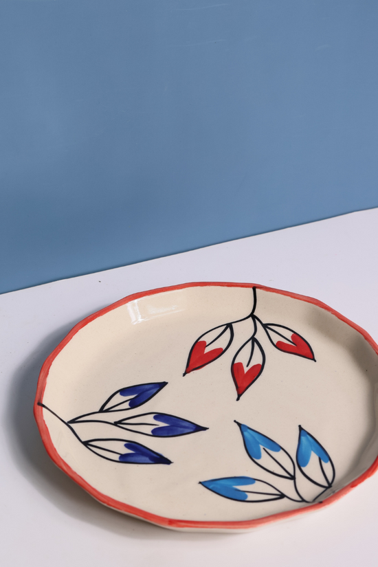 Handmade plates petals designed 