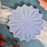 Ceramic lotus plate lavender 