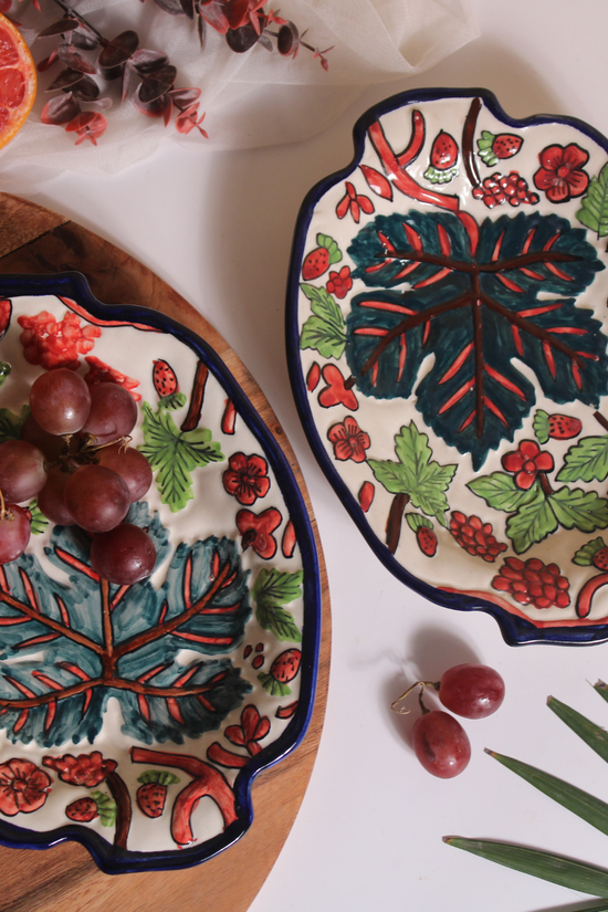 Handmade ceramic christmas platter