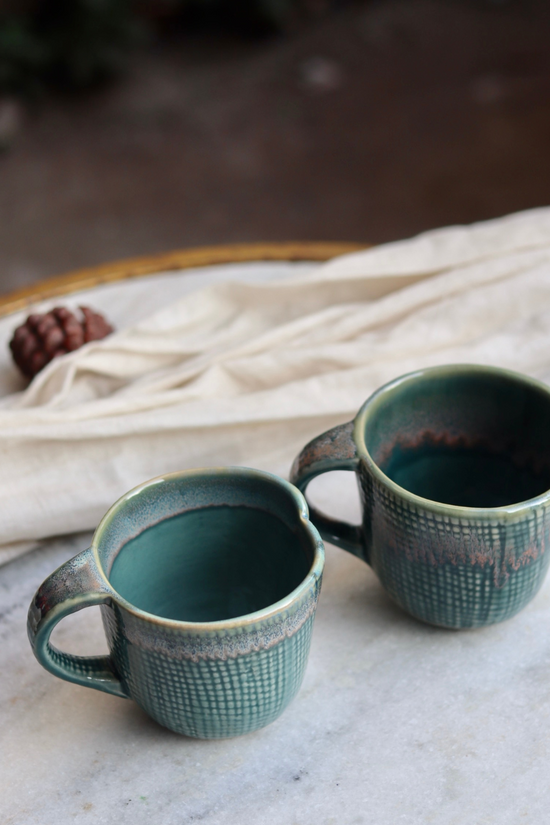 Handmade ceramic coffee mugs