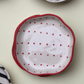 Red Polka Handmade Dessert Plate