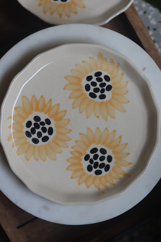 Ceramic Sunflower Plate