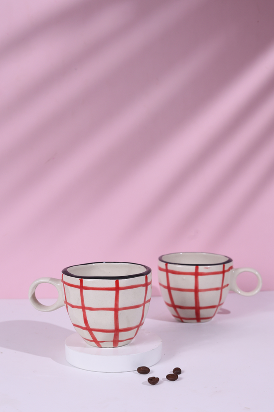 Red Checks Mug