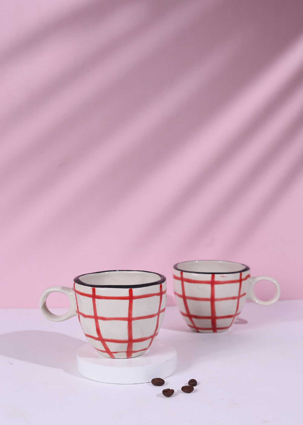 Red Checks Mug