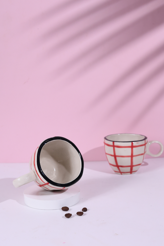 Red Checks Mug