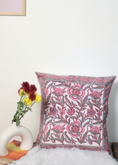 Pink floral cushions 