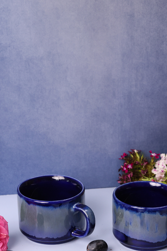 Two Royal Blue Chai Cups