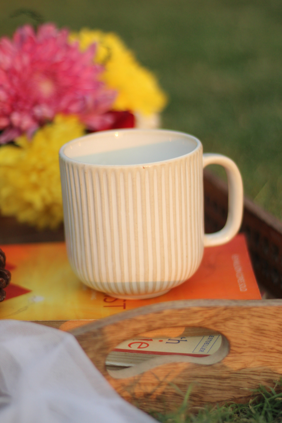 White Lined Mug 